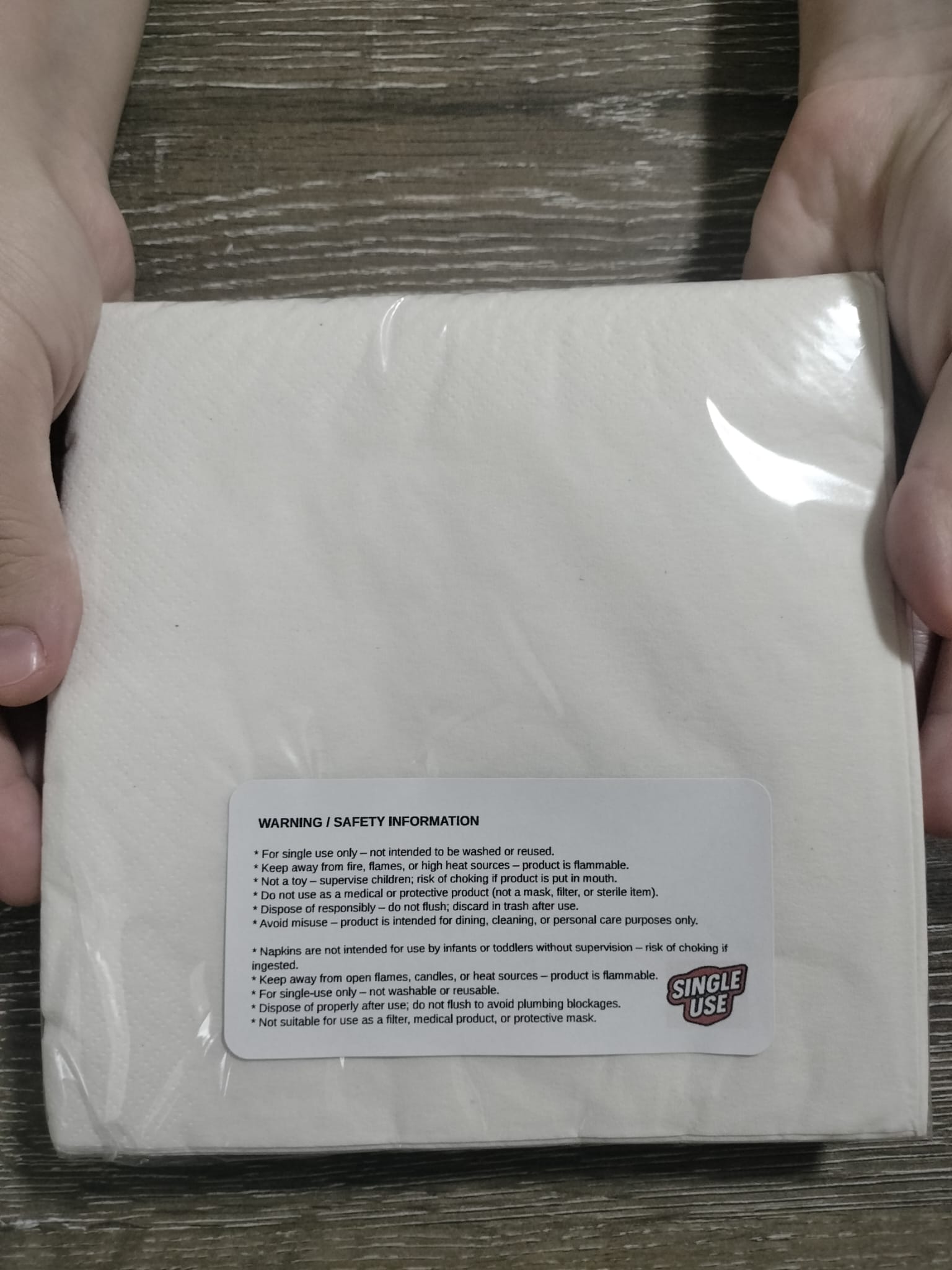 Single Use | 6.5" x 6.5" Disposable White Paper Napkins, 24 Count - Image 2