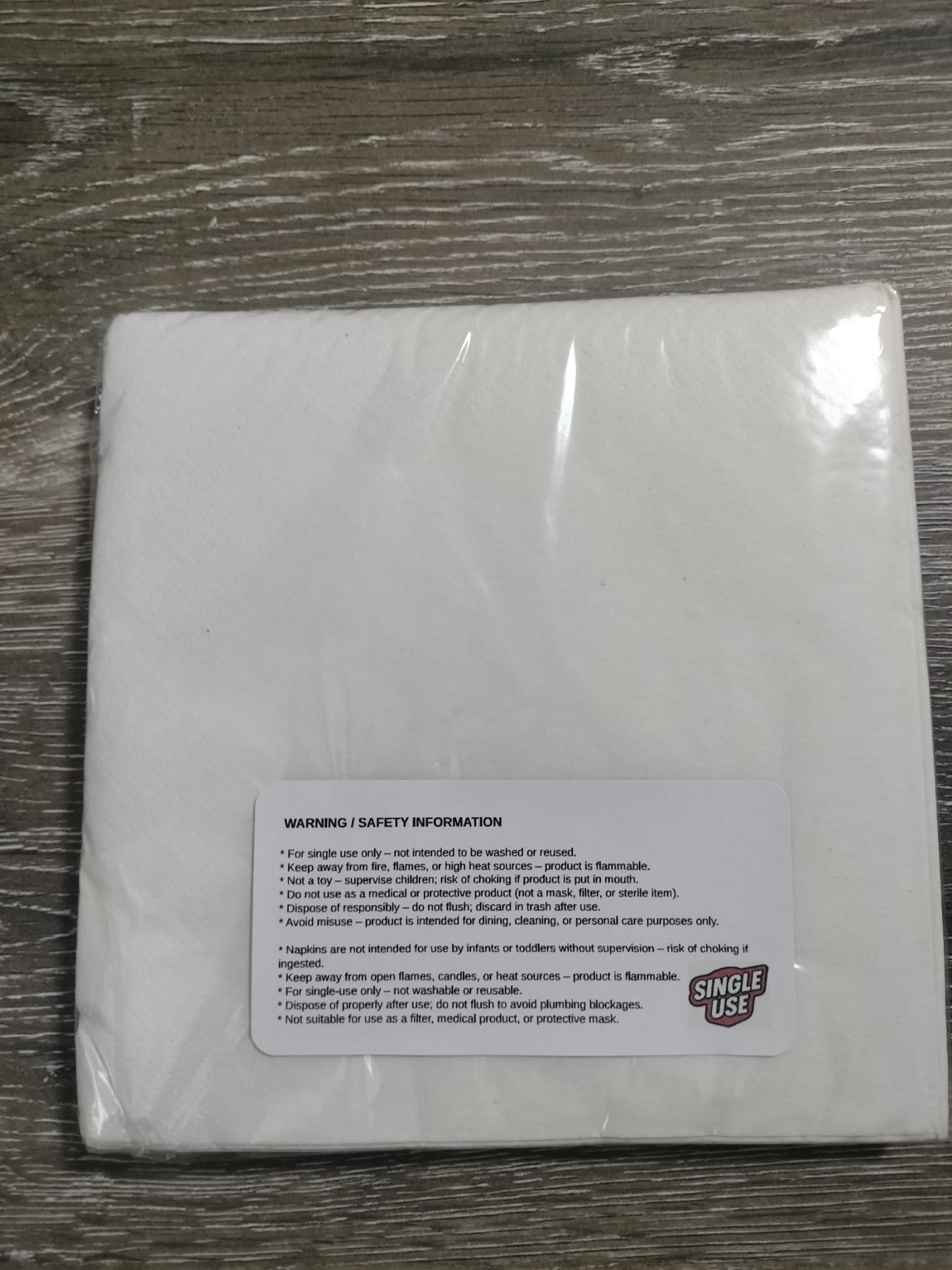 Single Use | 6.5" x 6.5" Disposable White Paper Napkins, 24 Count - Image 4